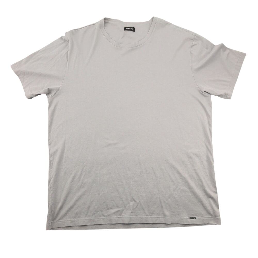Hanro Short Sleeve Crewneck T Shirt Men's 23x28.5 Gray Minimalist